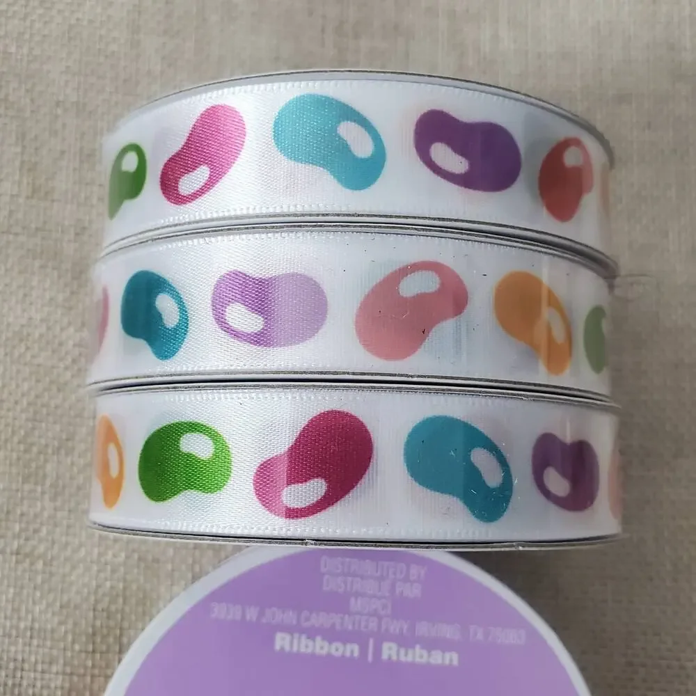 Celebrate It Colorful Jelly Bean Ribbon Set of 4